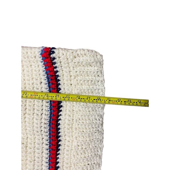 Vintage Handmade‎ Crochet Women’s Long Sweater Aztec Retro Boho READ - Picture 10 of 11